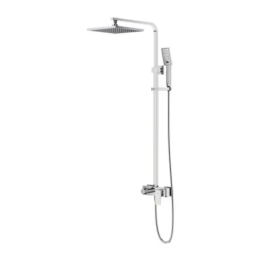 OMNIRES Fresh - Set de douche avec mitigeur, 25x25 cm, 3 jets, chrome FR7144CR