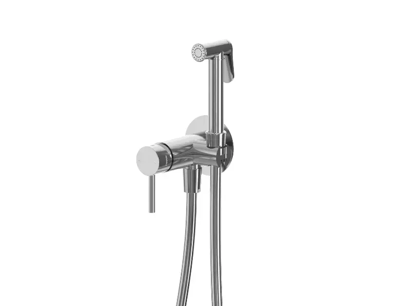 Ravak - Mitigeur de bidet encastré, avec douchette et corps d'encastrement, chrome X070749
