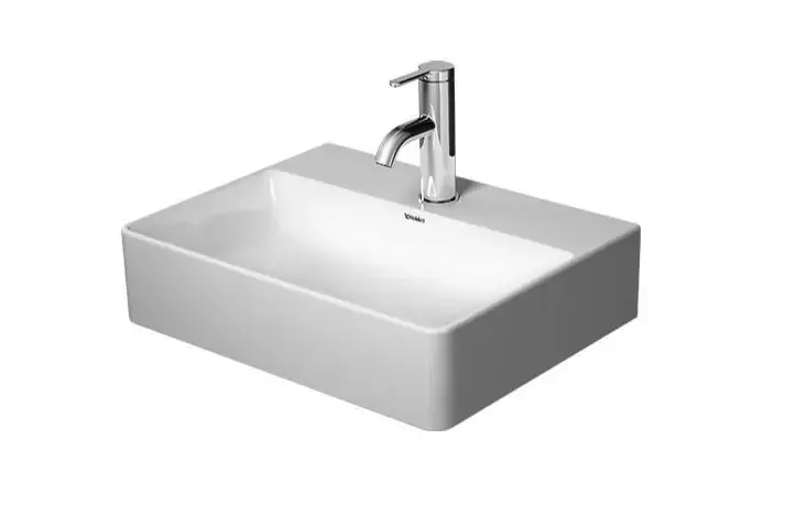 Duravit DuraSquare - Lave-mains sur meuble 45x35 cm, avec un trou pour robinet, DuraCeram, blanc alpin 0732450071