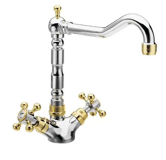 Sapho Reitano Rubinetteria Antea - Mitigeur d’évier, chrome/or 3122