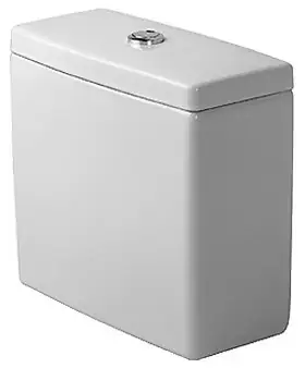 Duravit Starck 3 - Réservoir de chasse d’eau 39x19 cm, raccordement à droite ou à gauche, avec WonderGliss, blanc 09200000051