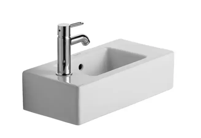 Duravit Vero - Lave-mains 50x25 cm, un trou pour robinetterie à gauche, blanc alpin 0703500009