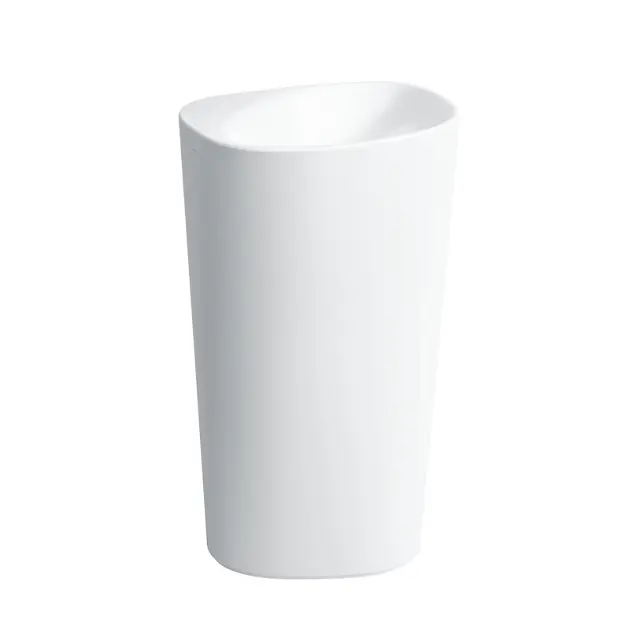 Laufen Palomba Collection - Lavabo sur pied 53x44x90 cm, sans trou pour robinetterie, blanc H8118040001091