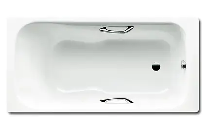 Kaldewei Ambiente - Baignoire Dyna Set Star 623, 180x80 cm, avec trous pour poignées, antidérapant sur toute la largeur, effet Perl, blanc 226534013001