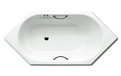 Kaldewei Ambiente - Baignoire Vaio 6 Star 959, 190x90 cm, avec trous pour poignées, blanc - baignoire, antislip sur toute la surface, trop-plein non-standard, trous pour poignées 233927090001