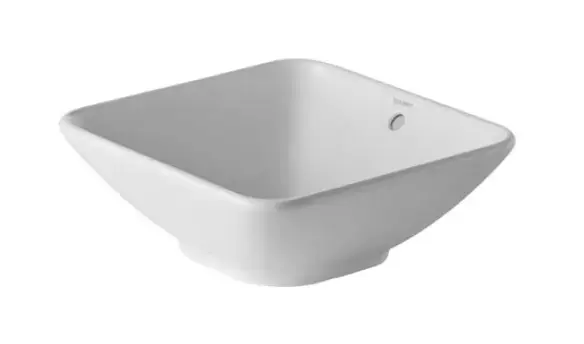 Duravit Bacino - Vasque à poser, 42x42 cm, sans trou pour robinet, blanc alpin 0333420000