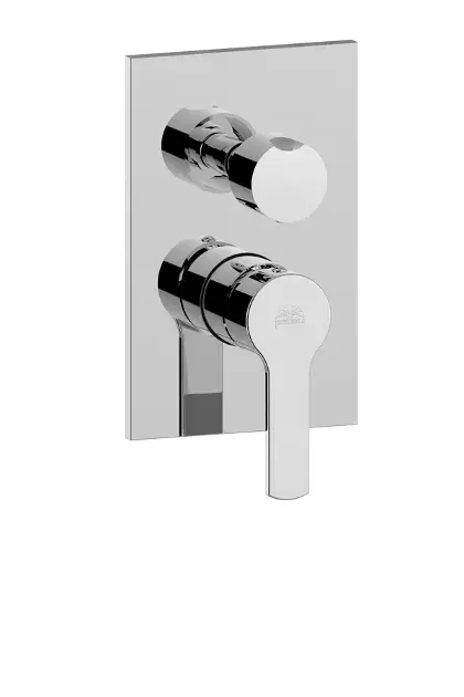 Paffoni West - Mitigeur de douche encastré avec inverseur, 2 sorties, chrome WS018CR