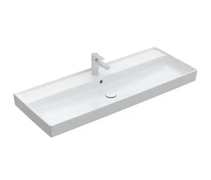 Villeroy & Boch Collaro - Meuble lavabo 120x47 cm, avec trop-plein, trou de robinetterie, blanc alpin 4A33C501