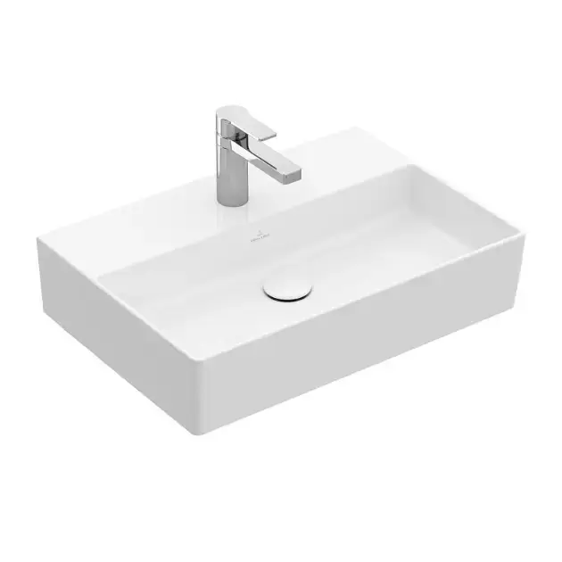 Villeroy & Boch Memento 2.0 - Lavabo 50x42 cm, sans trop-plein, trou pour robinetterie, blanc alpin 4A225101