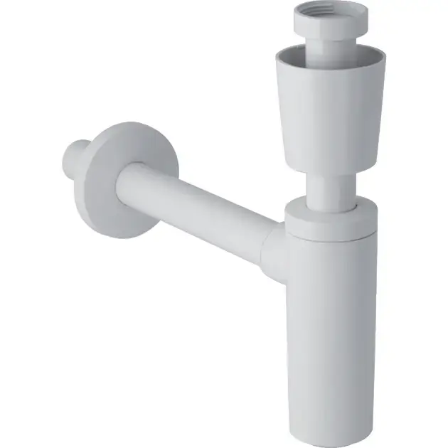 Geberit - Siphon en tube plongeur pour lavabo, sortie horizontale, d 40 mm, 1 1/4 G, blanc alpin 151.035.11.1
