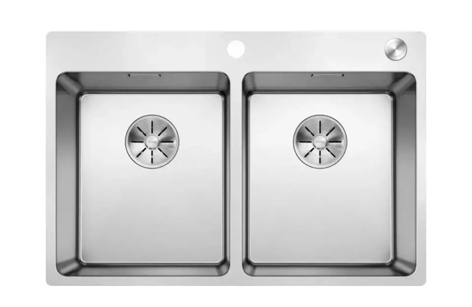 Blanco Andano 340/340 - Évier 75x50 cm avec commande excentrique PushControl, inox 525248