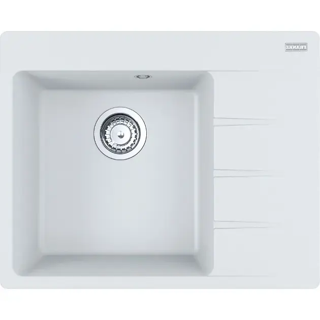 Franke Centro - Évier en Fragranite CNG 611-62 TL/2, 62x50 cm, blanc-glace 114.0637.494