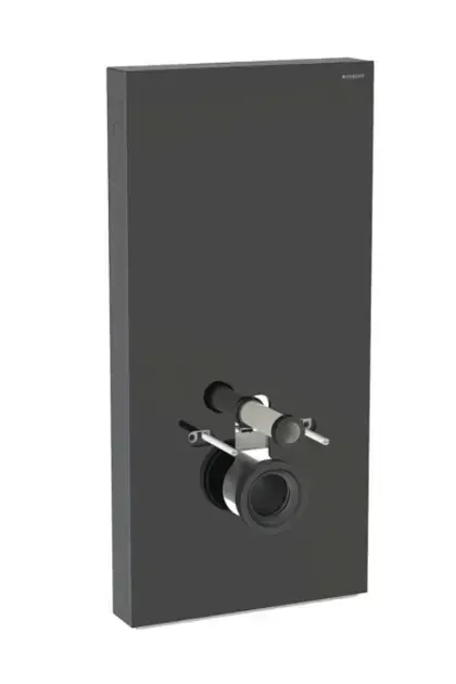 Geberit Monolith Plus - Module sanitaire pour WC suspendus, 101 cm, alimentation d’eau par le bas, verre / noir 131.221.SJ.7