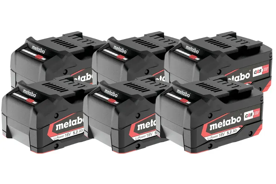 Metabo - Batterie Li-Power 18 V 5,2 Ah, 6 pièces 625152000