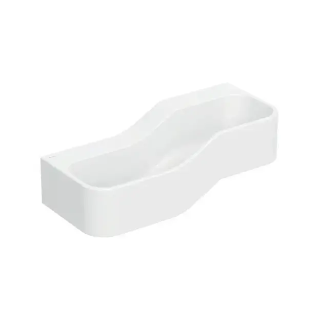 Geberit Bambini - Double-lavabo pour enfants, 90x39 cm, à gauche, sans trop-plein, sans trou pour robinetterie, blanc alpin 502.973.00.2