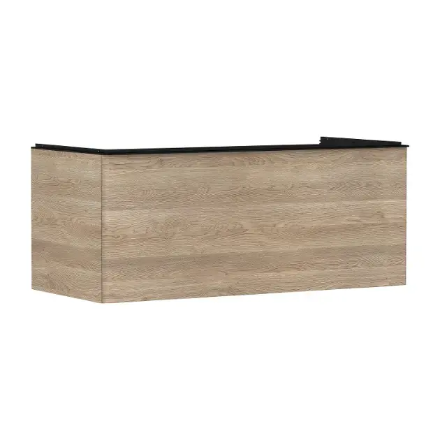 Hansgrohe Xelu Q - Meuble pour lavabo, 50x118x55 cm, 1 tiroir, chêne naturel/noir mat 54064670