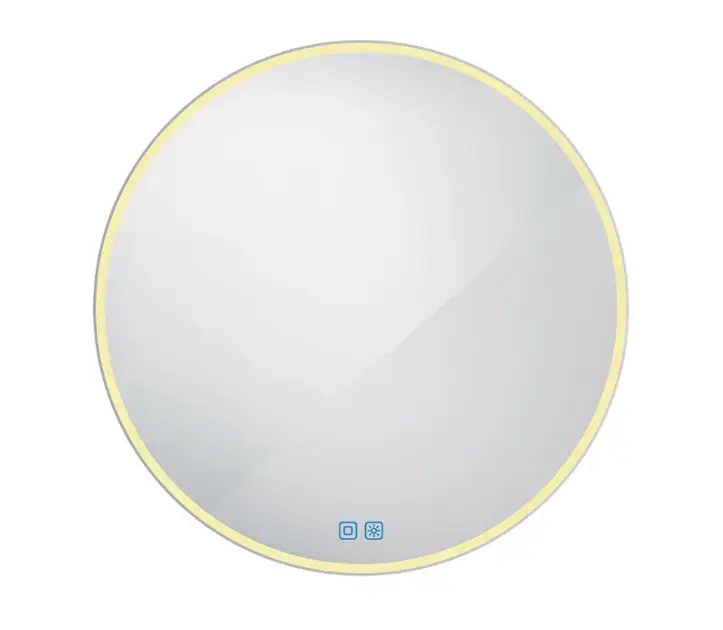 Nimco - Miroir avec éclairage LED, diamètre 100 cm, touches tactiles, aluminium ZP 26004RVX
