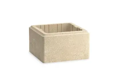 Elément pilier AGORA 30 x 30 x 17 cm Sable avec système d’emboitement
