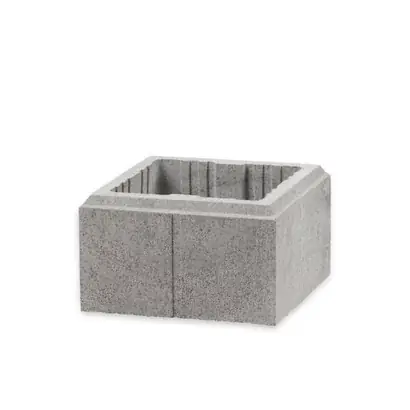 Kit 2 Piliers MARBRE 170 X 40 X 40 cm Anthracite avec chapeaux plats 50 x 50 cm