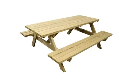 Table de jardin PIQUE-NIQUE en pin traité classe 4 – Debarge
