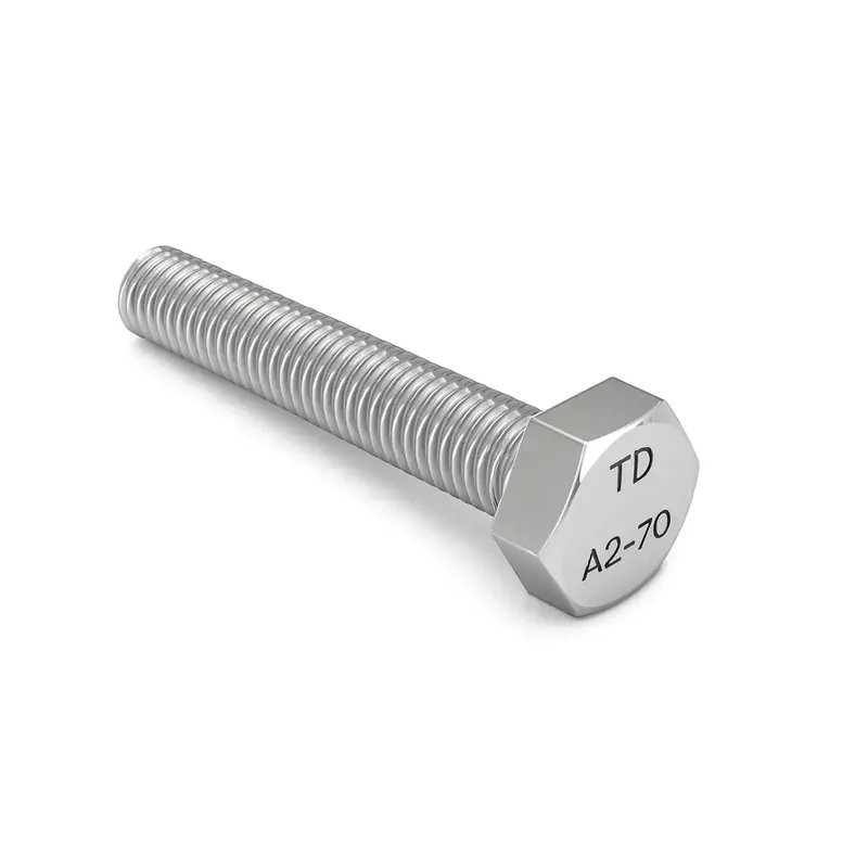 Vis à tête hexagonale (TH) entierement filetée - DIN 933 - M 8 x 90 - Inox A2
