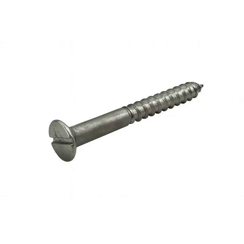 Vis à bois - Tête fraisée bombée fendue - DIN 95 - M5 x 60 - Inox A4 - visserie bois