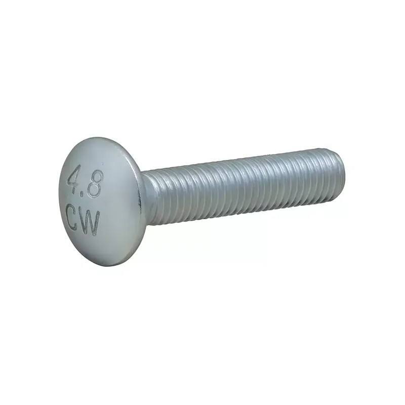 Vis tête ronde à collet carré (TRCC) - DIN 603 - M 8 x 120 - Classe 4.6 zingué