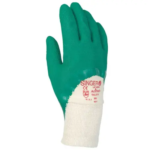 Gants coton enduit latex crêpé