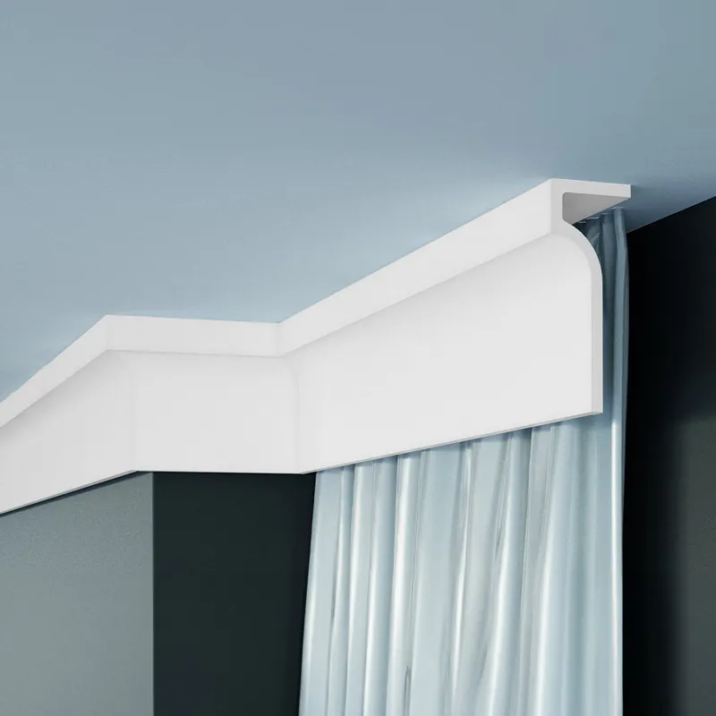 Elite Decor | Angle extérieur "P891" | Polyuréthane | 50 x 130 x 200 mm | Blanc | Moulure décorative