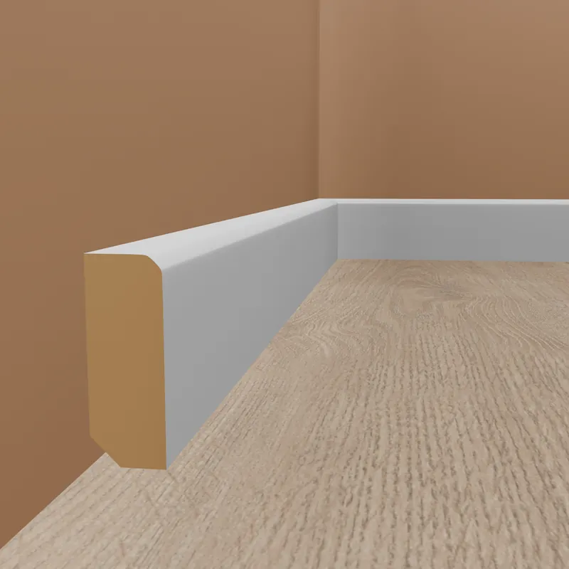 Plinthe "Heidelberg" bois massif 20 x 58 x 2400 mm Blanc Plinthe moderne PROVISTON