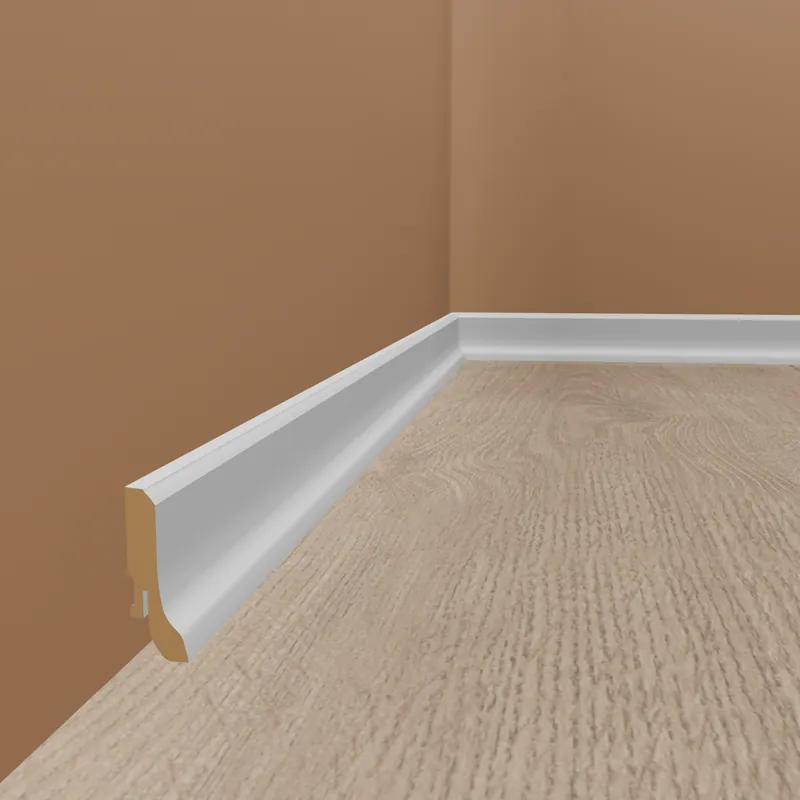 PROVISTON Plinthe Arrondi 20 x 60 x 2500 mm MDF revêtu Blanc Moderne