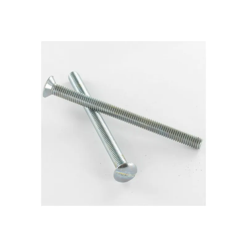 1 x Vis métaux Tête fraisée bombée TFB Fendue M4.8X40 Diamètre de tête: 9.5 BO Acier zingué