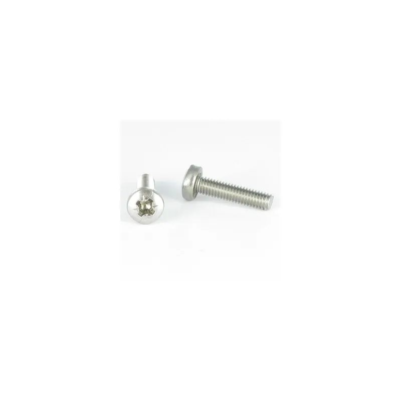 1 x Vis métaux tête cylindrique bombée large Pozi N°4 M8X16 Acier zingué