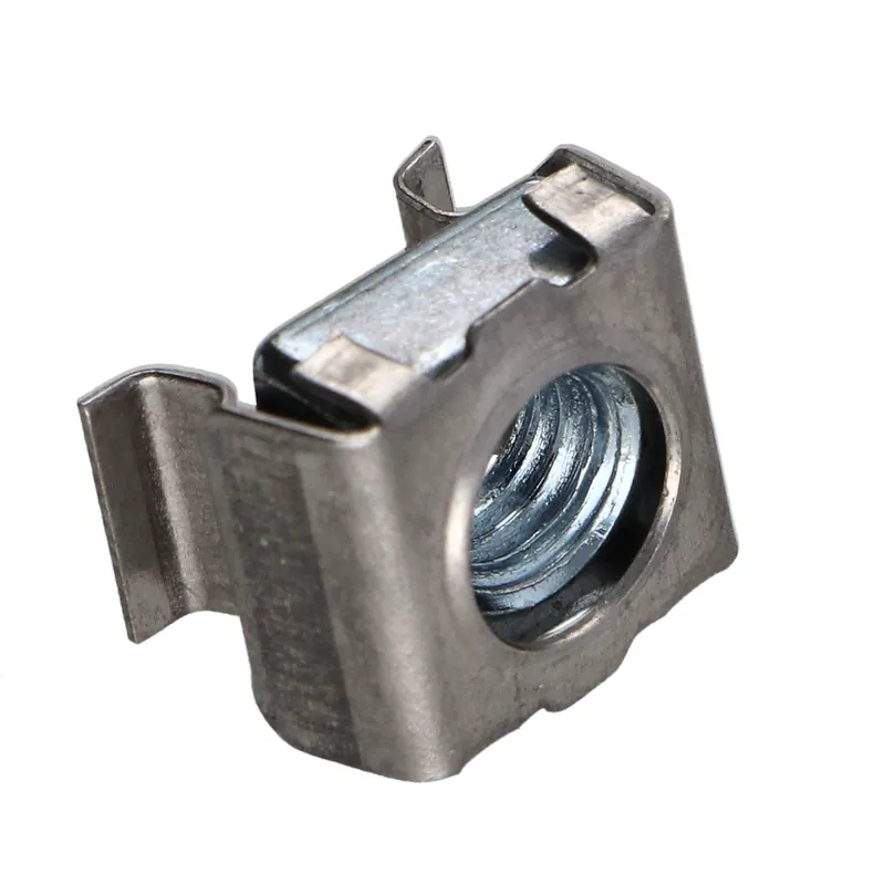 1 x Ecrou acier zingué cage inox C4812D M12 Epaisseur tole 4.8 à 6.2