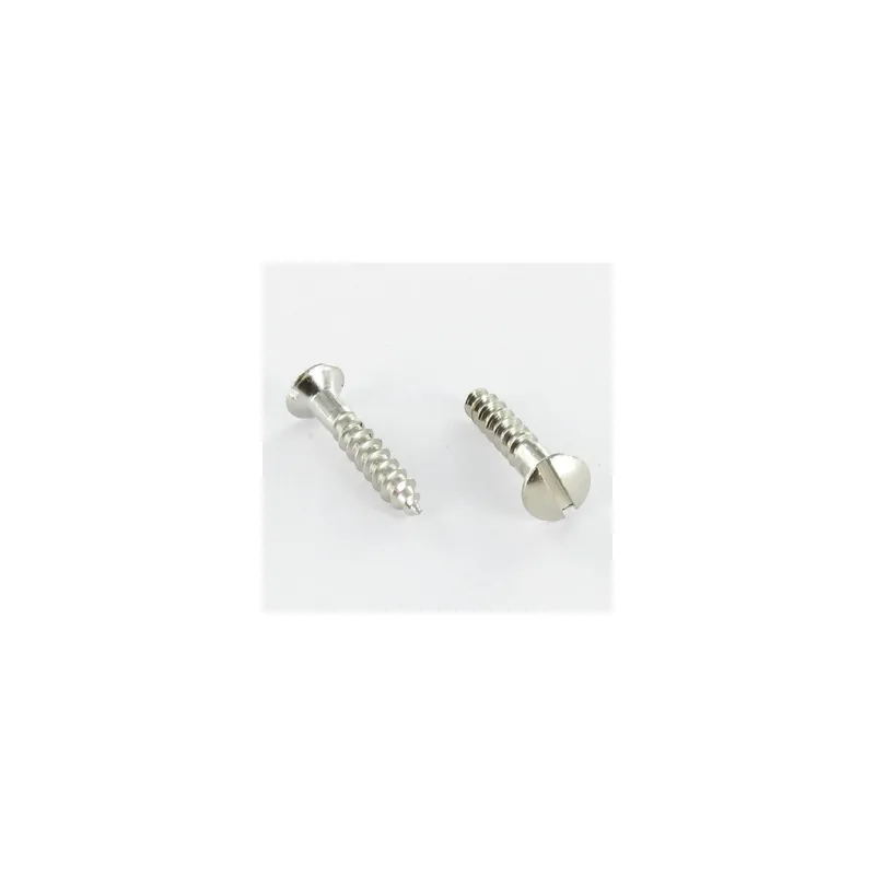 1 x Vis bois Laiton nickelé Tête fraisée bombée TFB Fendue 3.5X25