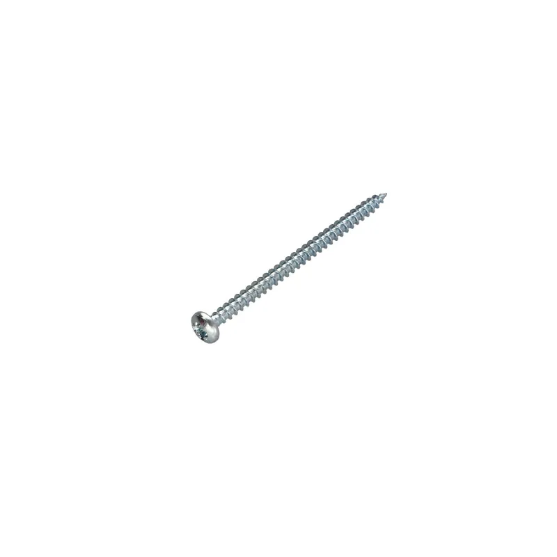 1 x VBA Vis bois agglo Tête ronde TR Pozi N°2 4X60 Acier zingué