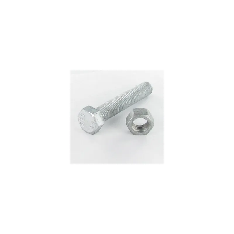 1 x Boulon (vendu avec Ecrou) Tête hexagonale TH M14X170 Filetée sur 150 Classe 6.8 Forte tenue à la corrosion Acier