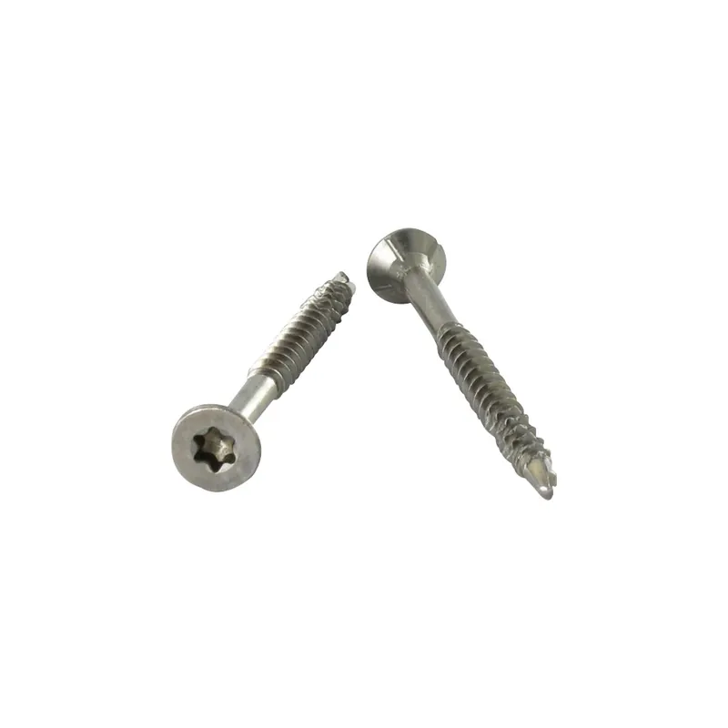 1 x VBA Vis bois agglo Vis autoperceuse Tête fraisée Cranté 4.5X60 TORX T20 Inox A2