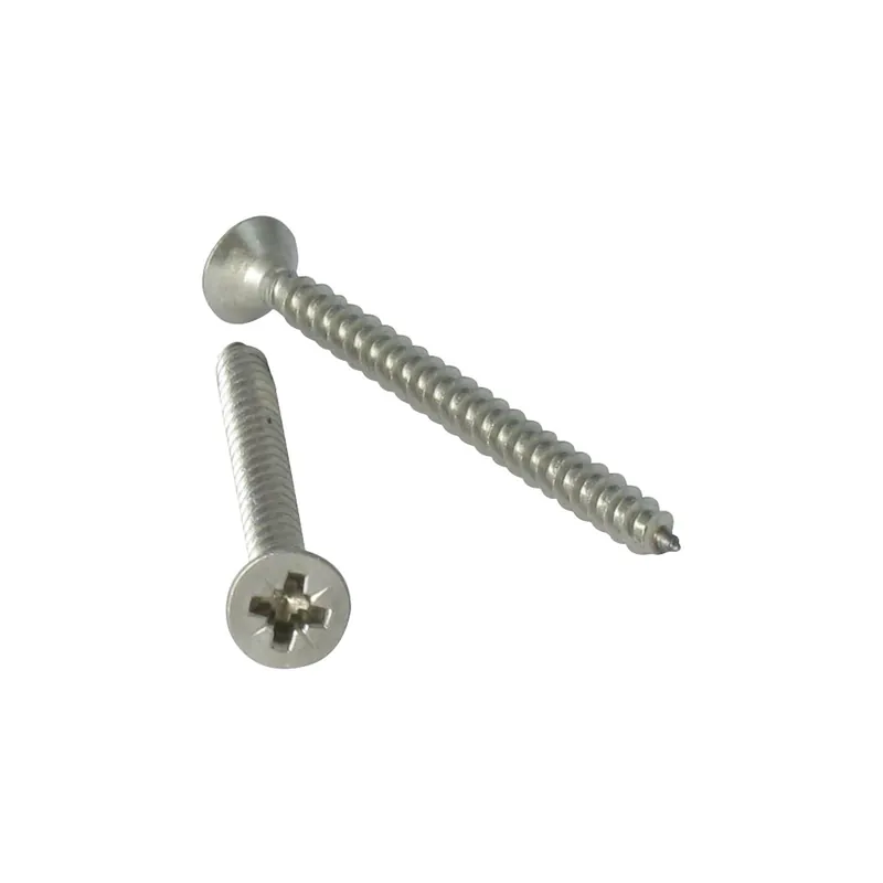 1 x VBA Vis bois agglo Tête fraisée Pozi N°3 6X20 Filetage total Inox A4