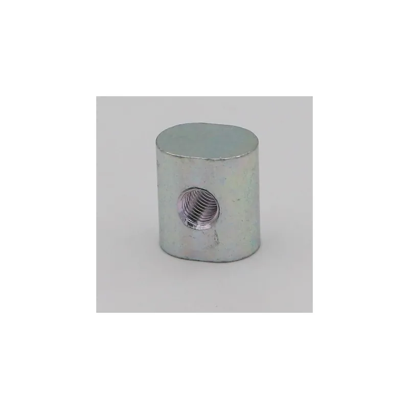 1 x PLOT Ovale 20X14X18 M7 Acier zingué 200 Heures brouillard salin sans rouille rouge