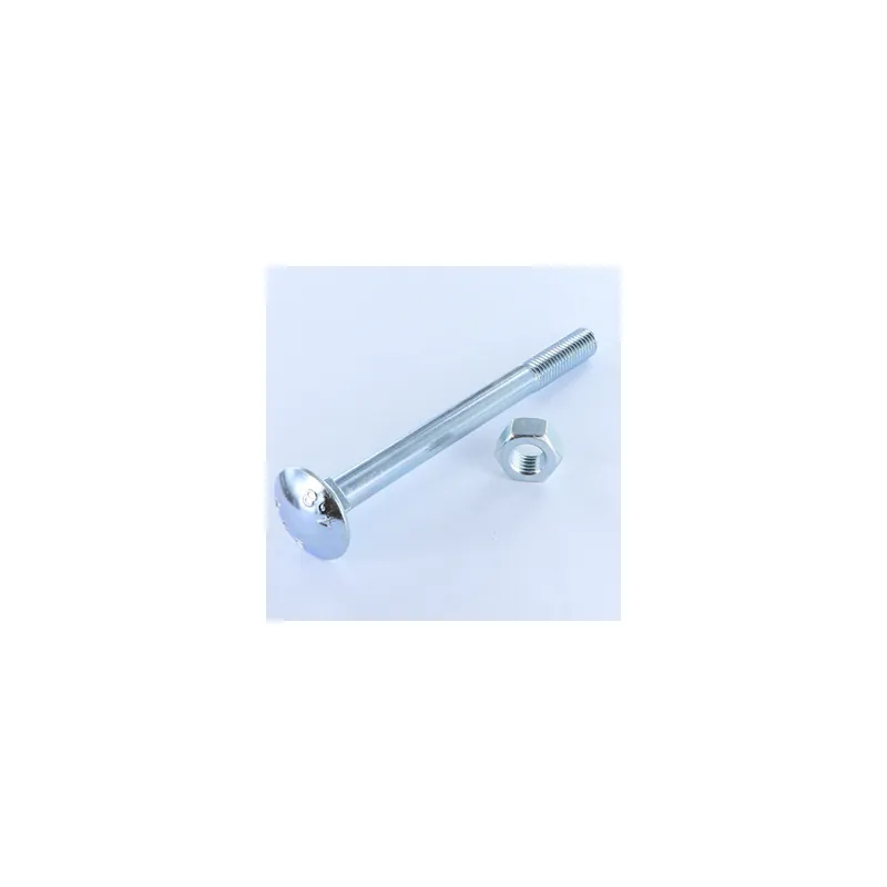 1 x Boulon (vendu avec Ecrou) TRCC JAPY tête ronde collet carré M10X90 Filetage partiel Acier zingué
