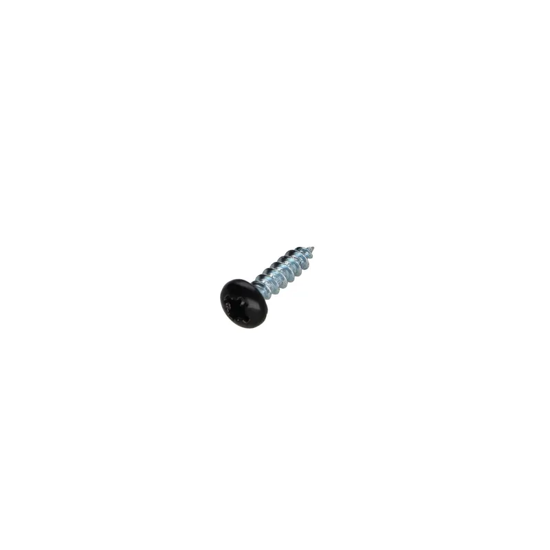 1 x VBA Vis bois agglo Tête ronde TR Pozi N°2 3.5X15 Acier zingué Laqué noir RAL9005 noir foncé