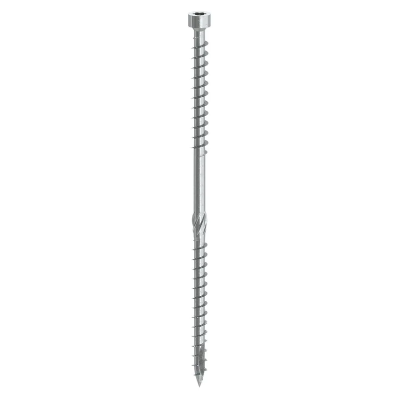1 x Vis de sarking Tête cylindrique TC double filetage TORX T40 8X275 Acier zingué