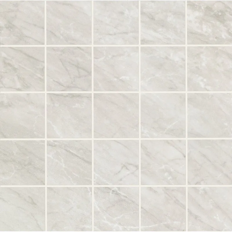 Mosaïque en porcelaine aspect marbre Bardiglio Gray adouci 2x2