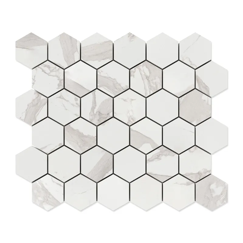 Mosaïque en porcelaine Simplicity Polished Hexagon 2
