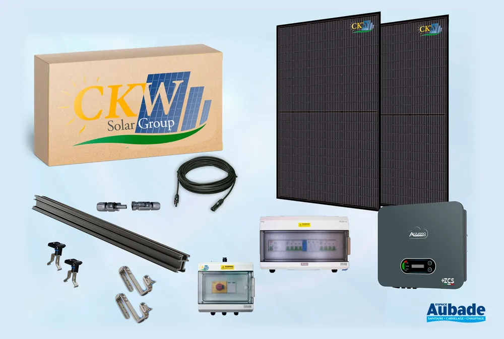 Kit solaire full black 9kW avec onduleur pour toit en tuiles de CKW Solar