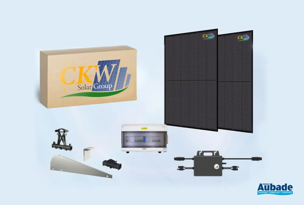 Kit photovoltaïque full black 9kW avec micro-onduleur pour toit plat de CKW Solar