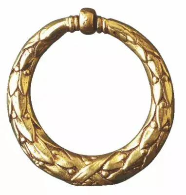 Garniture de meuble anneau laurier en laiton - DUBOIS