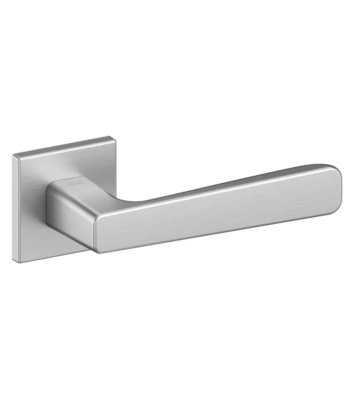 Poignée de porte chrome satiné PARMA carrée