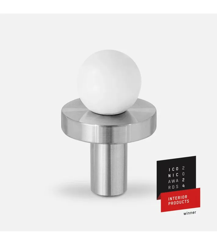 Bouton de meuble en laiton POLA WHITE